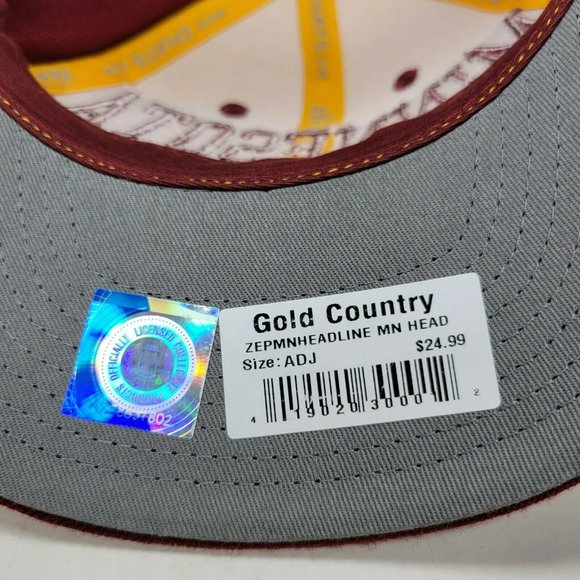 Minnesota Golden Gophers Snap Back Hat Spellout Zephyr NWT - Picture 6 of 7